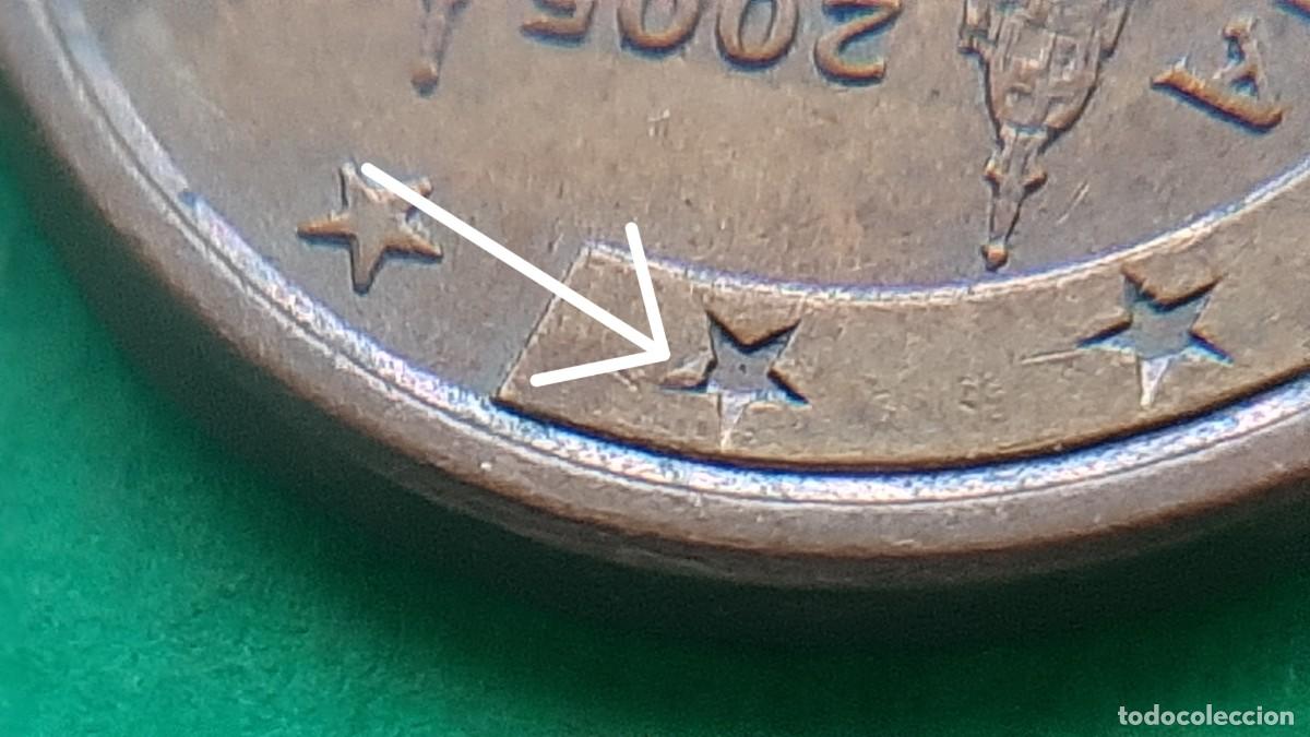 Monedas con errores: (ERROR-ESPA&Ntilde;A)(2005) 5 C&Eacute;NTIMOS CON EXCESO DE METAL. ESTRELLA NO VACIADA - Foto 1