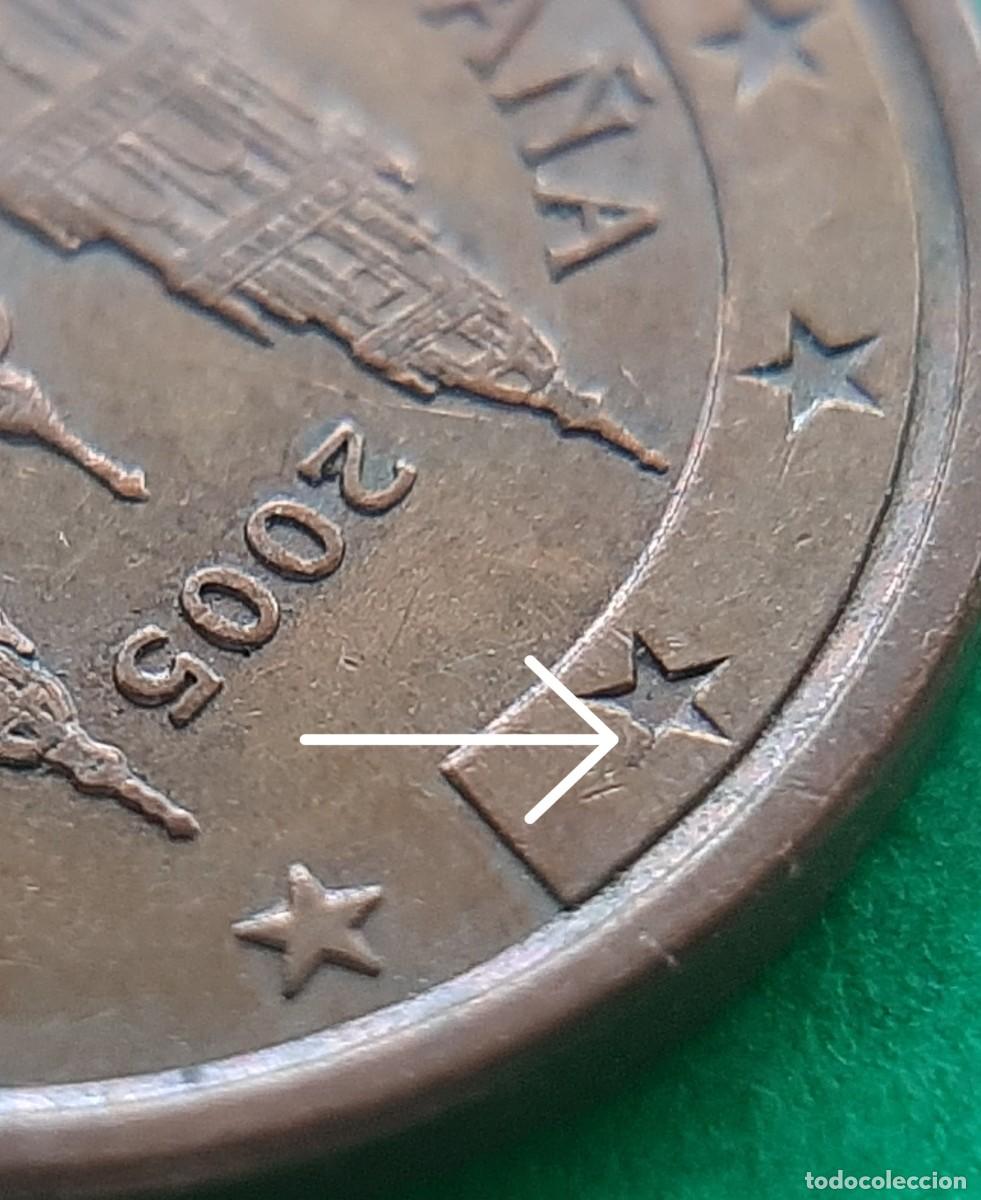 Monedas con errores: (ERROR-ESPA&Ntilde;A)(2005) 5 C&Eacute;NTIMOS CON EXCESO DE METAL. ESTRELLA NO VACIADA - Foto 13