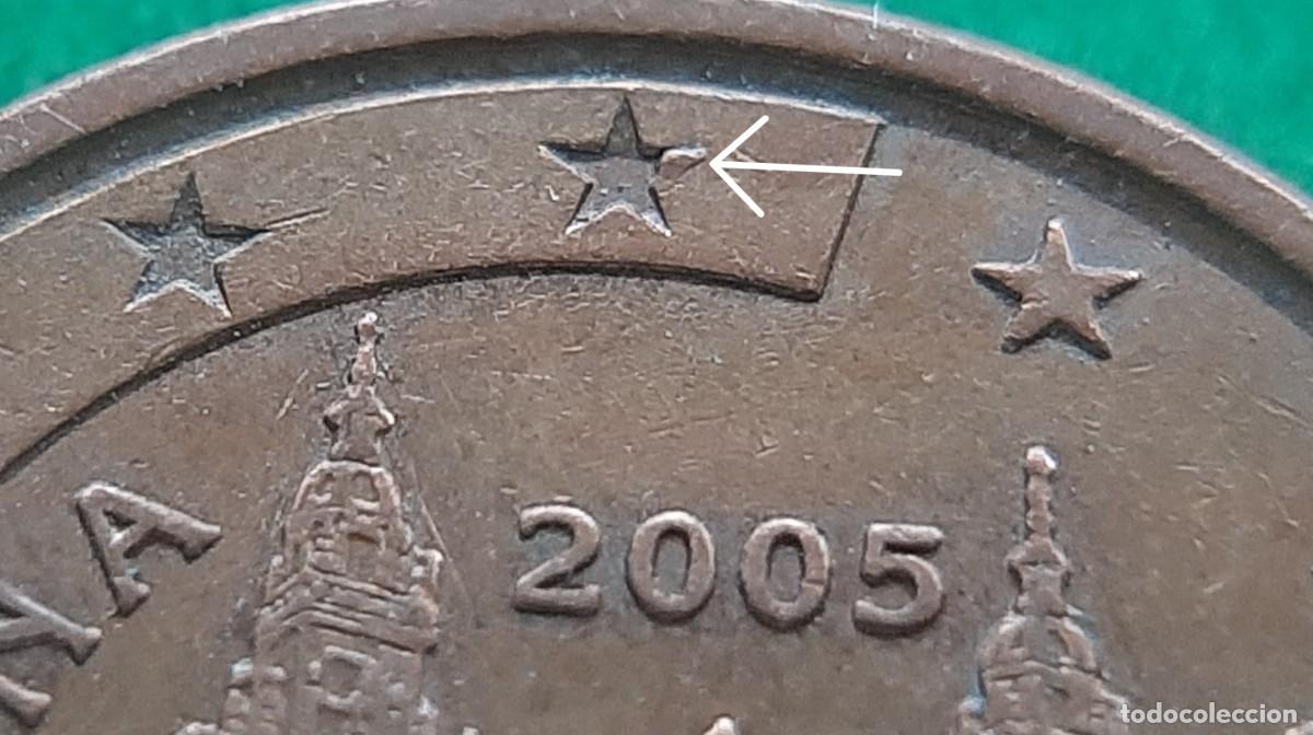 Monedas con errores: (ERROR-ESPA&Ntilde;A)(2005) 5 C&Eacute;NTIMOS CON EXCESO DE METAL. ESTRELLA NO VACIADA - Foto 14