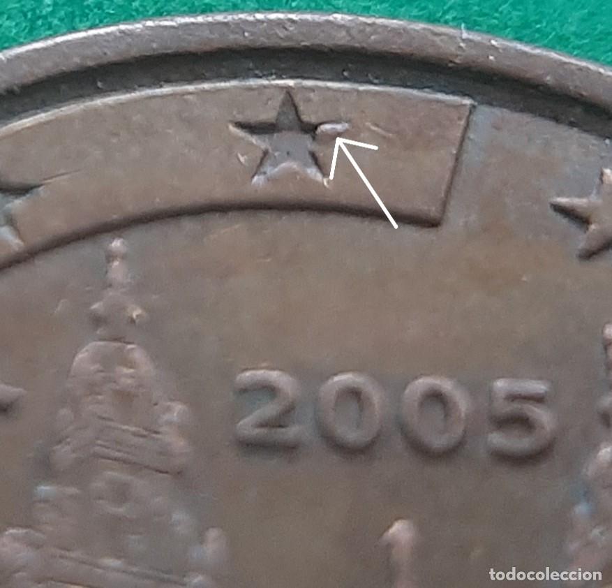 Monedas con errores: (ERROR-ESPA&Ntilde;A)(2005) 5 C&Eacute;NTIMOS CON EXCESO DE METAL. ESTRELLA NO VACIADA - Foto 20