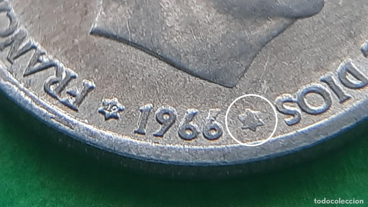Monedas con errores: (ERROR-ESPA&Ntilde;A)(1966*19*ANEP&Iacute;GRAFA) 50 C&Eacute;NTIMOS CON ERROR - Foto 2