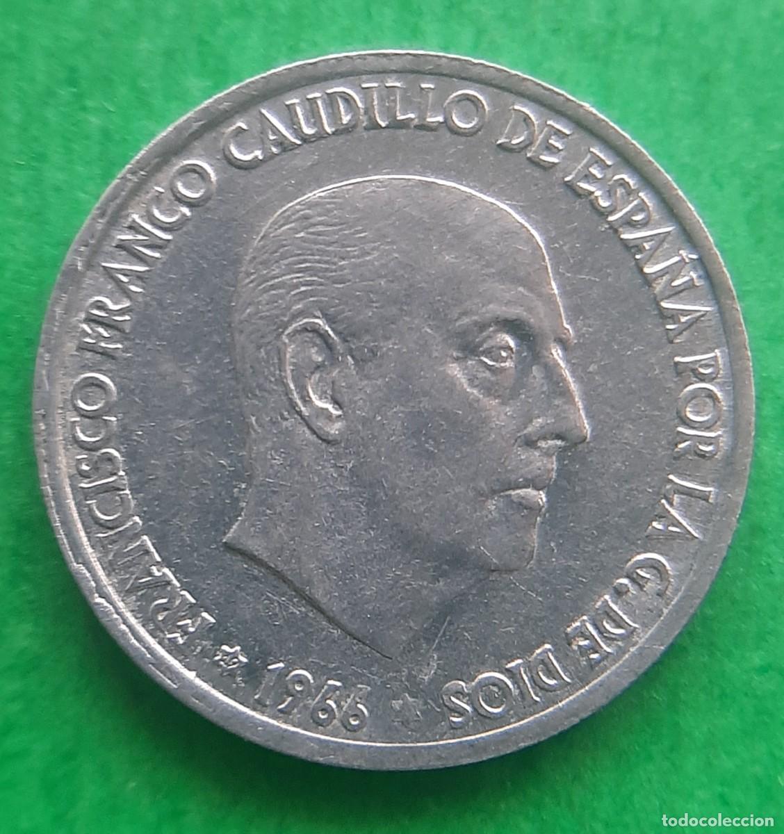 Monedas con errores: (ERROR-ESPA&Ntilde;A)(1966*19*ANEP&Iacute;GRAFA) 50 C&Eacute;NTIMOS CON ERROR - Foto 4