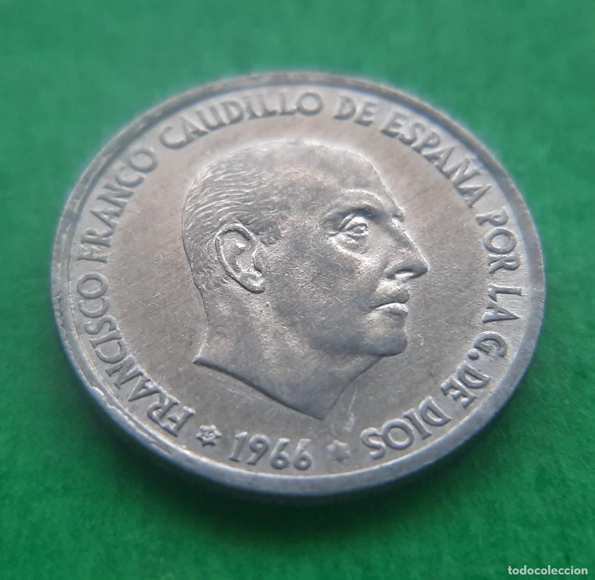 Monedas con errores: (ERROR-ESPA&Ntilde;A)(1966*19*ANEP&Iacute;GRAFA) 50 C&Eacute;NTIMOS CON ERROR - Foto 5