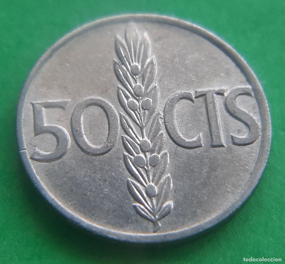 Monedas con errores: (ERROR-ESPA&Ntilde;A)(1966*19*ANEP&Iacute;GRAFA) 50 C&Eacute;NTIMOS CON ERROR - Foto 12