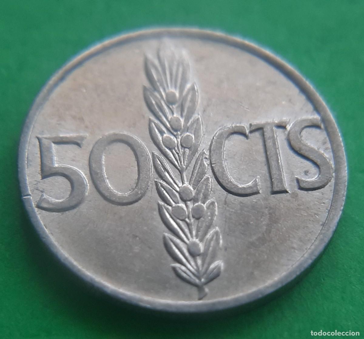 Monedas con errores: (ERROR-ESPA&Ntilde;A)(1966*19*ANEP&Iacute;GRAFA) 50 C&Eacute;NTIMOS CON ERROR - Foto 13