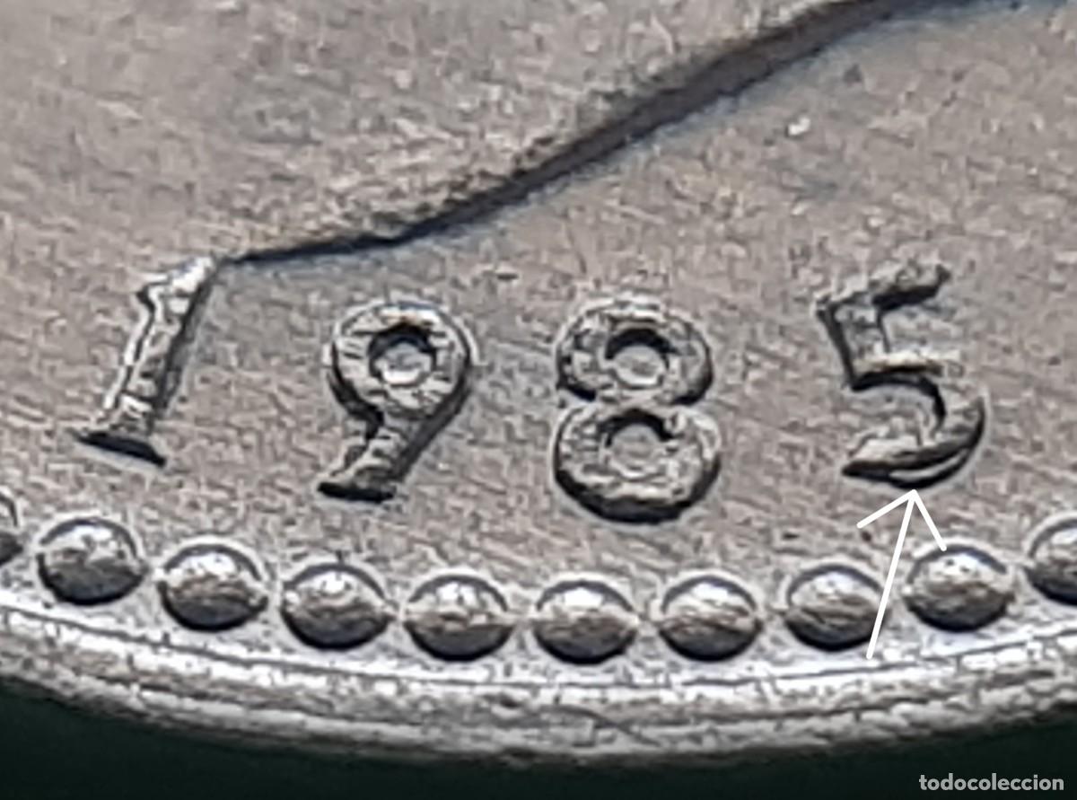 Monedas con errores: (ERROR-ESPA&Ntilde;A)(1985) 1 PESETA CON EXCESO DE METAL - Foto 7