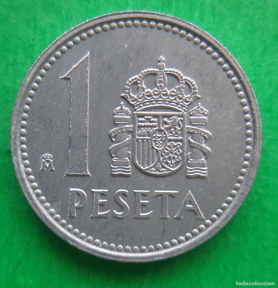 Monedas con errores: (ERROR-ESPA&Ntilde;A)(1982) 1 PESETA CON EXCESO DE METAL - Foto 4