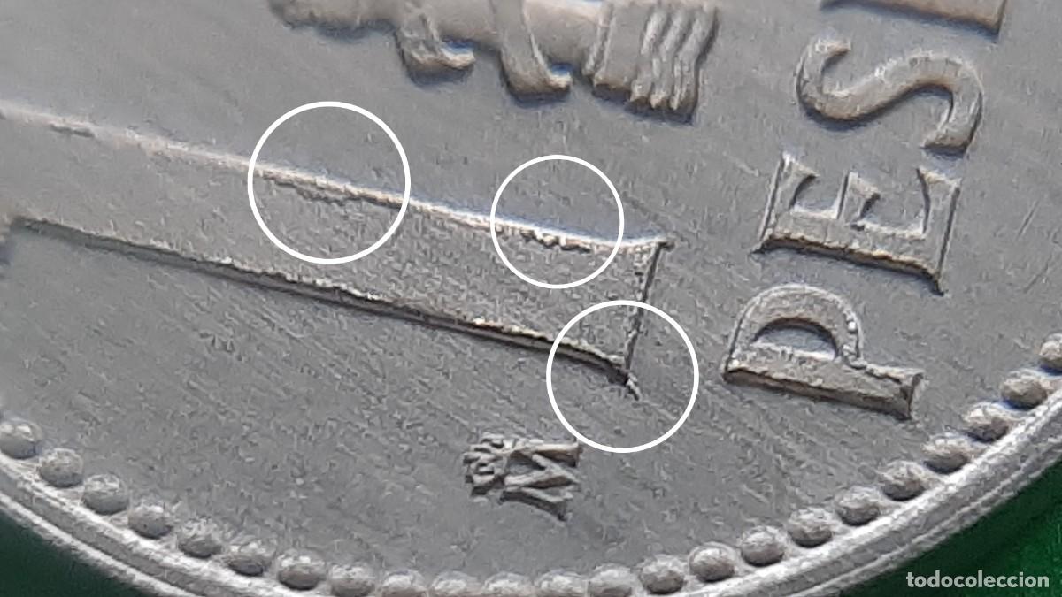 Monedas con errores: (ERROR-ESPA&Ntilde;A)(1982) 1 PESETA CON EXCESO DE METAL - Foto 7