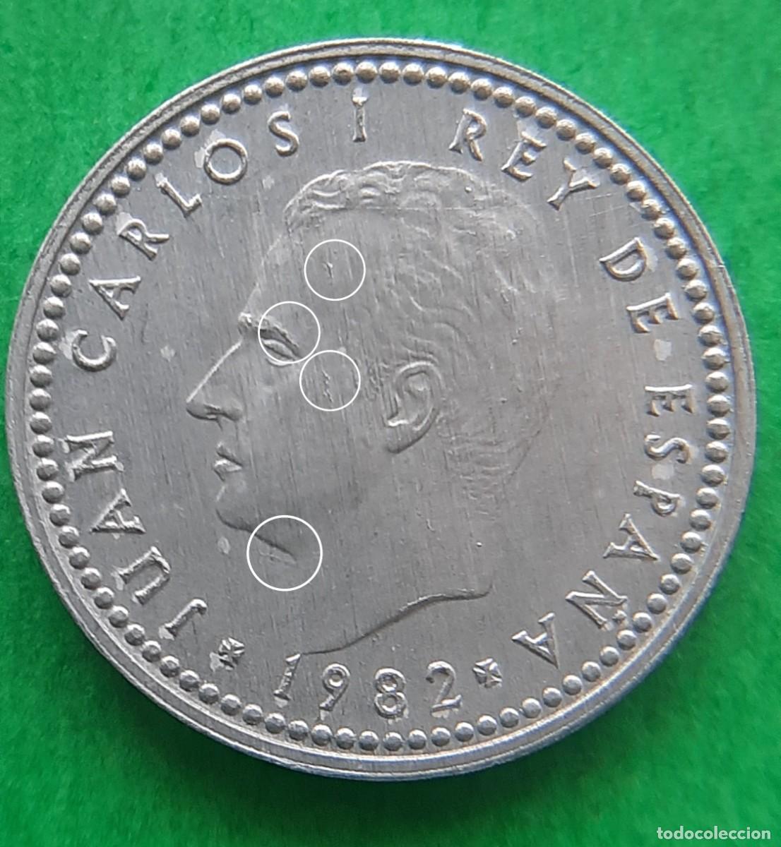 Monedas con errores: (ERROR-ESPA&Ntilde;A)(1982) 1 PESETA CON EXCESO DE METAL - Foto 18