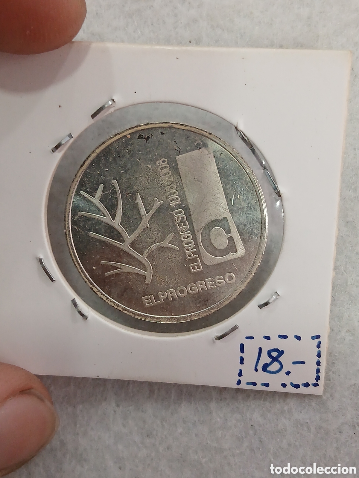 Monedas con errores: Ficha visita real a Lugo. 2008. El progreso. (L54) - Foto 2