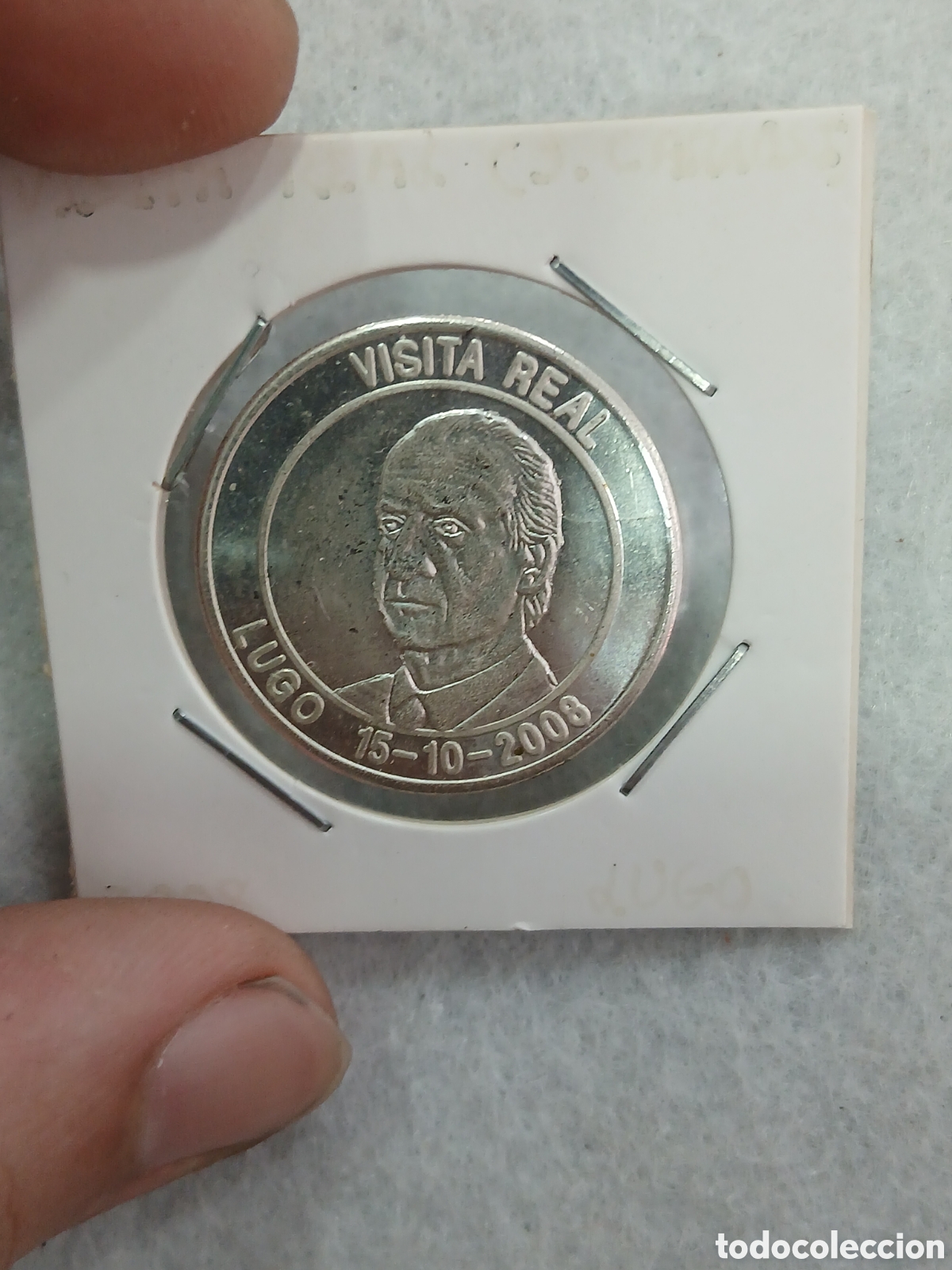 Monedas con errores: Ficha visita real a Lugo. 2008. El progreso. (L54) - Foto 1