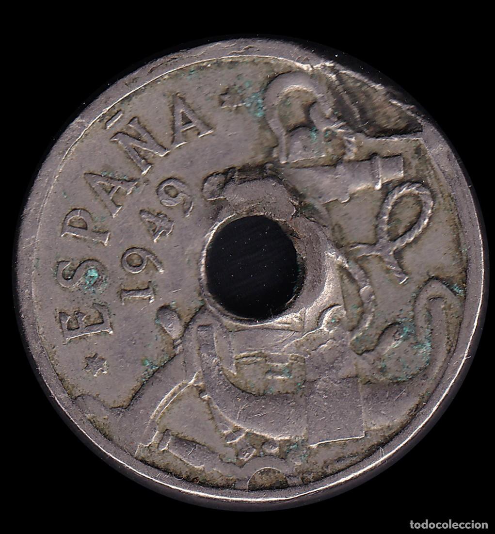 Monedas con errores: MONEDAS ESPA&Ntilde;A ERROR HOJA SALTADA.1949 50ct .MBC.+ OBSEQUIO R 313 - Foto 2