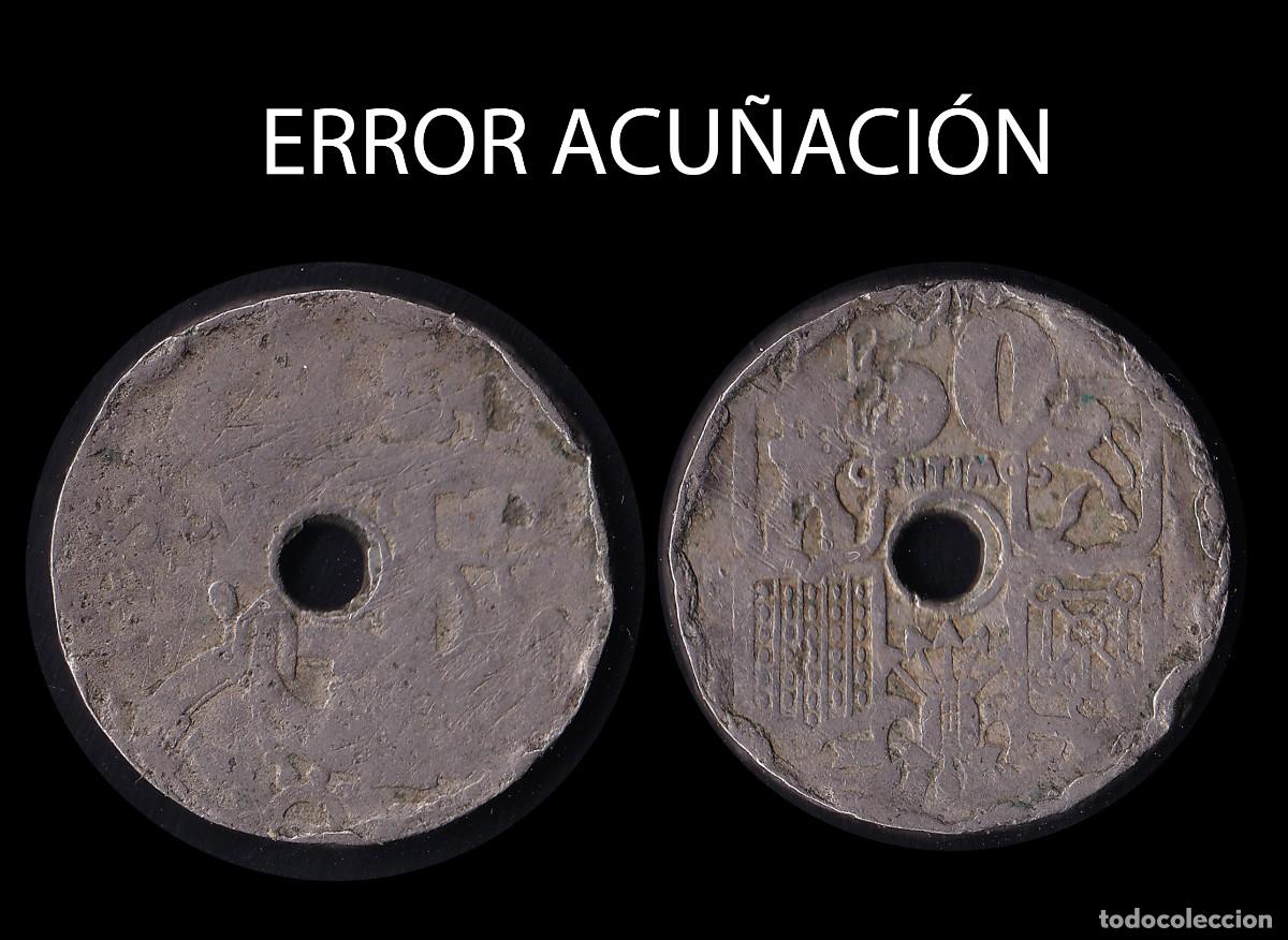 Monedas con errores: MONEDAS ESPA&Ntilde;A ERROR ACU&Ntilde;ACI&Oacute;N.1949 50ct .MBC.+ OBSEQUIO R 315 - Foto 1