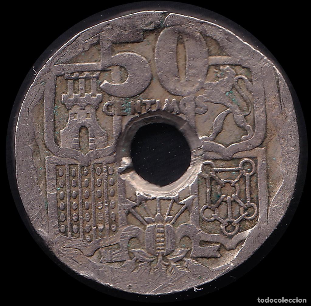 Monedas con errores: MONEDAS ESPA&Ntilde;A ERROR ACU&Ntilde;ACI&Oacute;N.1949 50ct .MBC.+ OBSEQUIO R 326 - Foto 3