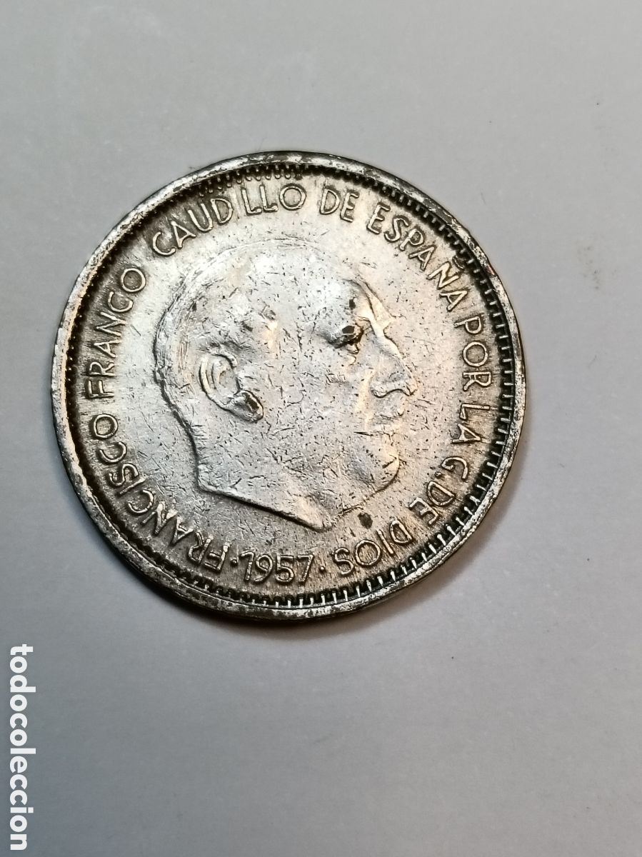 Monedas con errores: FALSA DE EPOCA. 50 PESETAS FRANCO 1957. - Foto 1