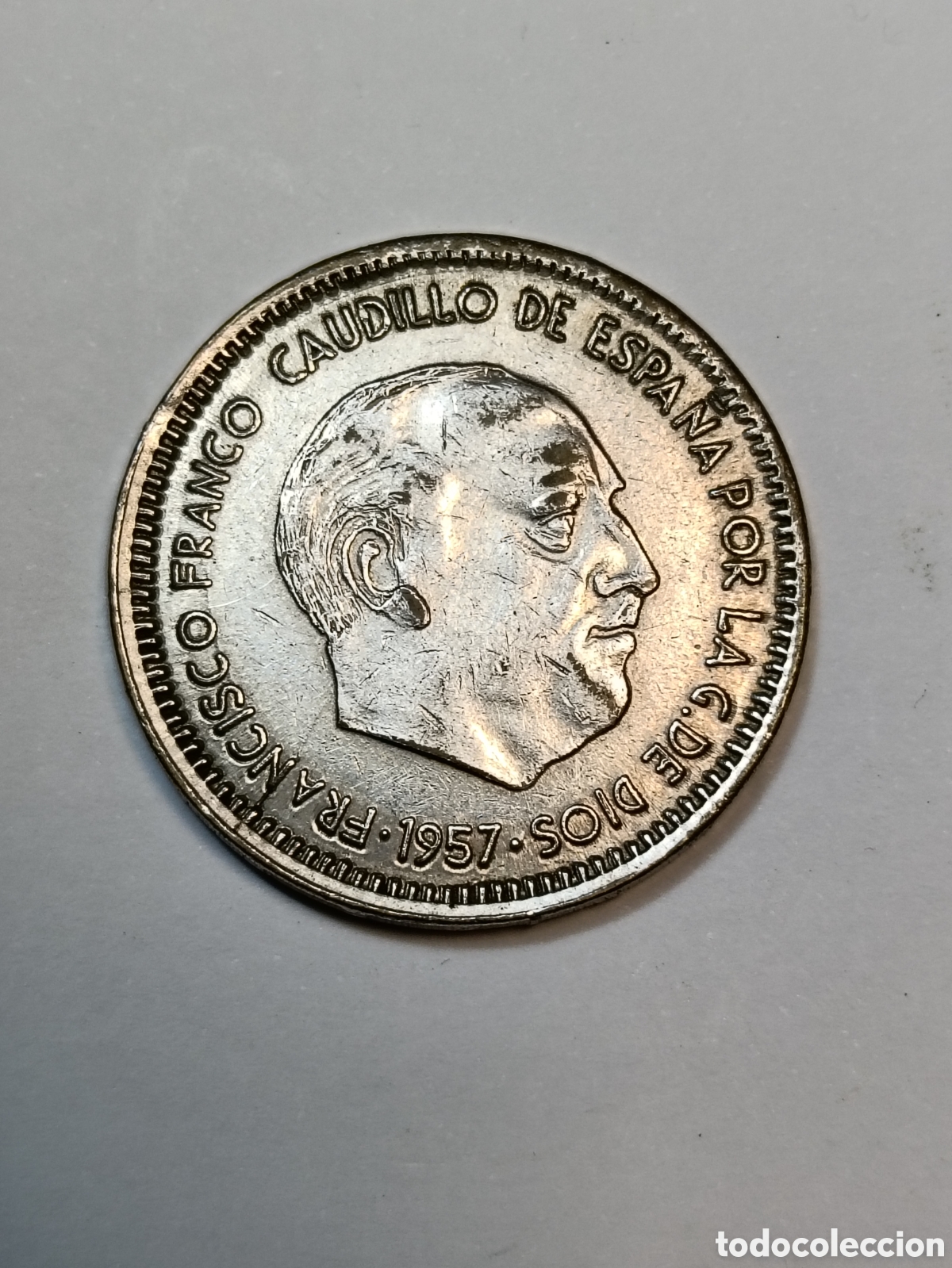 Monedas con errores: FALSA DE EPOCA. 50 PESETAS FRANCO 1957. - Foto 1