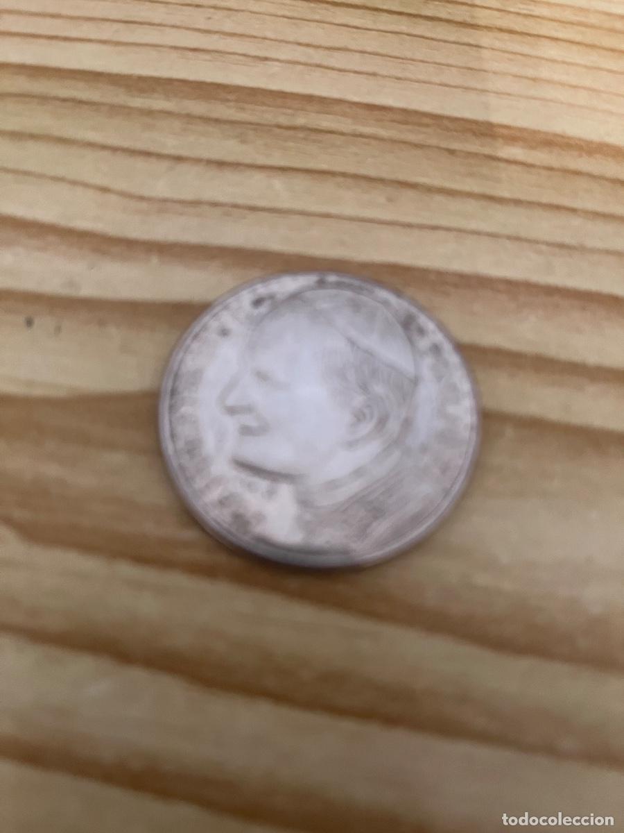 Monedas con errores: Moneda viaje del papa a espana Joao ll plata - Foto 1