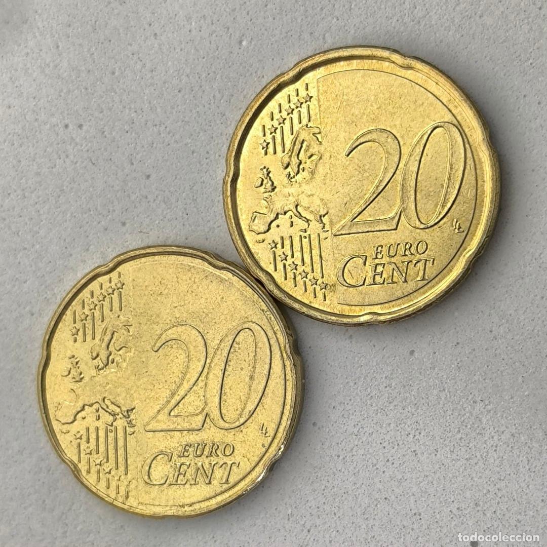 Monedas con errores: 10-03980-Espa&ntilde;a 20 cent &euro; - 2023 - dos monedas distinto dise&ntilde;o - Foto 1