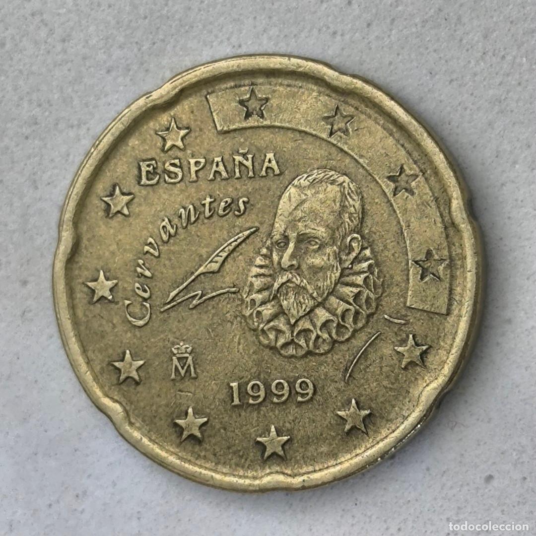 Monedas con errores: 10-03991-Espa&ntilde;a 20 cent &euro; - 1999 - cu&ntilde;o roto oreja- pendiente - Foto 2