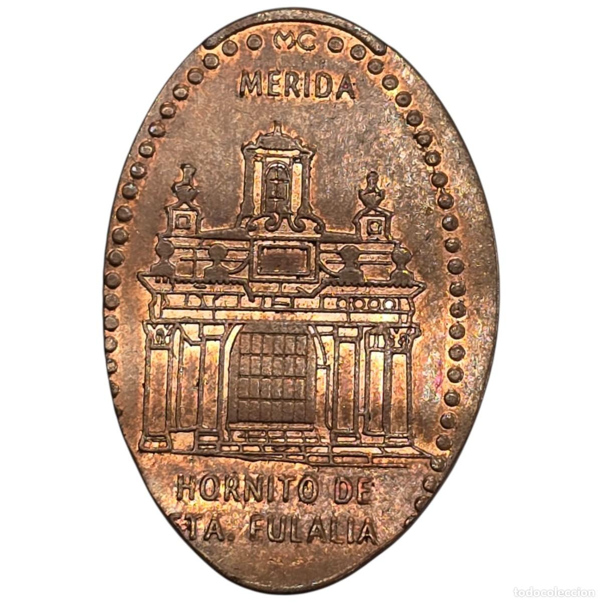 Monedas con errores: MONEDA ELONGADA. MERIDA - HORNITO DE SANTA EULALIA. - Foto 1