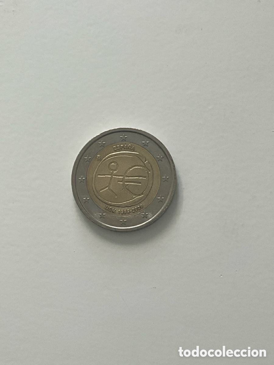Monedas con errores: Moneda 2&euro; conmemorativa UEM 1999-2009 - Foto 1