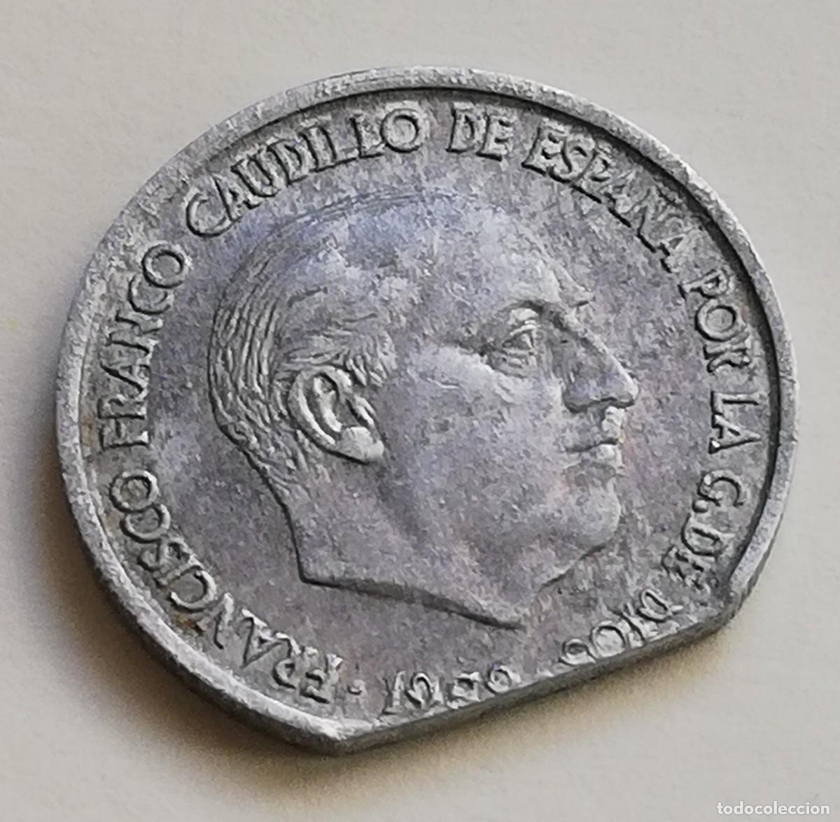 Monedas con errores: ## error - 10 C&eacute;ntimos 1959 Final de riel ## - Foto 1