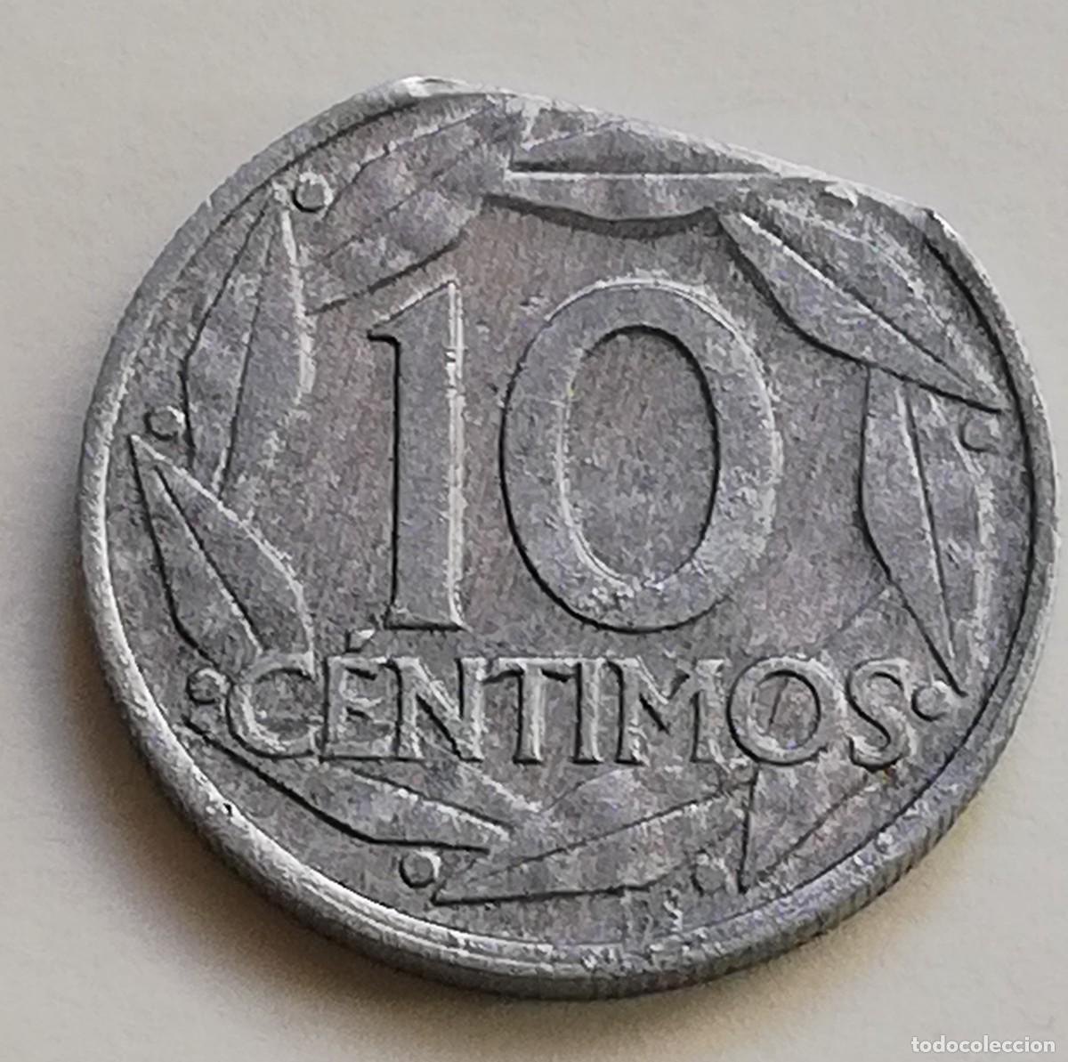 Monedas con errores: ## error - 10 C&eacute;ntimos 1959 Final de riel ## - Foto 2