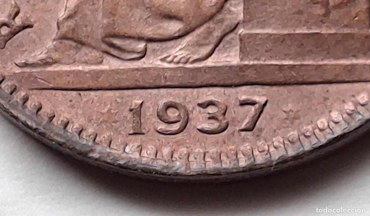 Monedas con errores: ## ERROR - 50 Centimos de 1937 Estrellas con acu&ntilde;acion debil ## - Foto 1