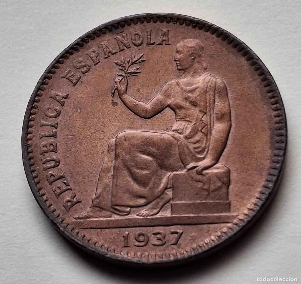 Monedas con errores: ## ERROR - 50 Centimos de 1937 Estrellas con acu&ntilde;acion debil ## - Foto 2