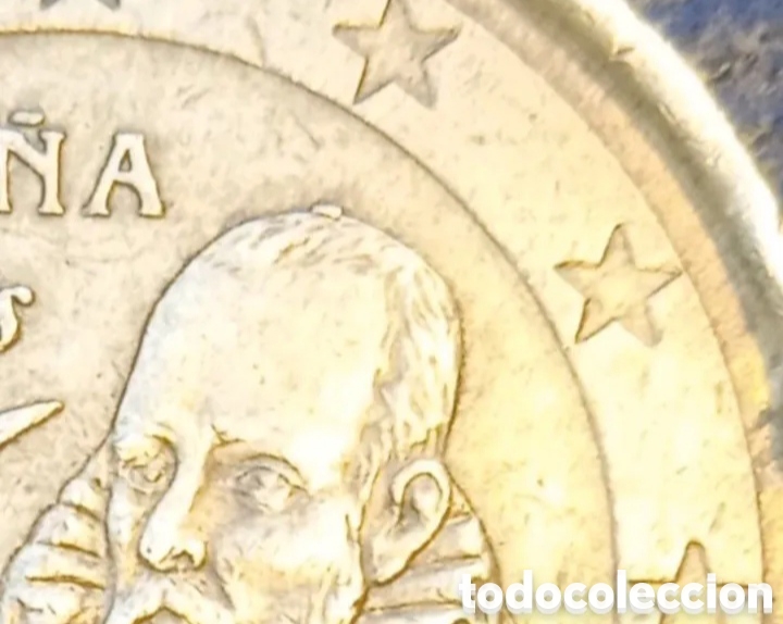 Monedas con errores: Moneda con exceso de metal. 20 C&eacute;ntimos Espa&ntilde;a 1999 - Foto 2