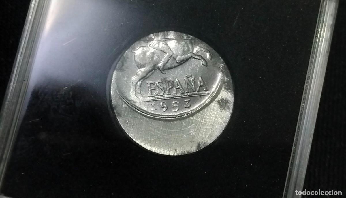 Monedas con errores: 5 c&eacute;ntimos 1953. Error muy raro - Foto 2