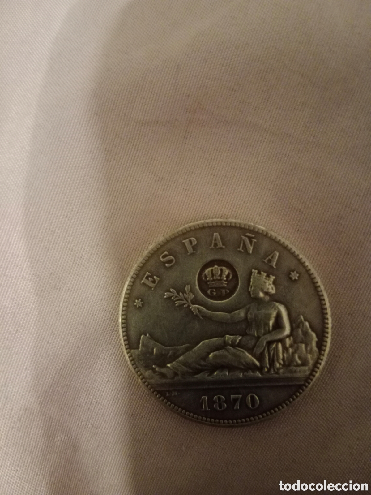 Monedas con errores: Moneda 5 pesetas Espa&ntilde;a del 1870 - Foto 3