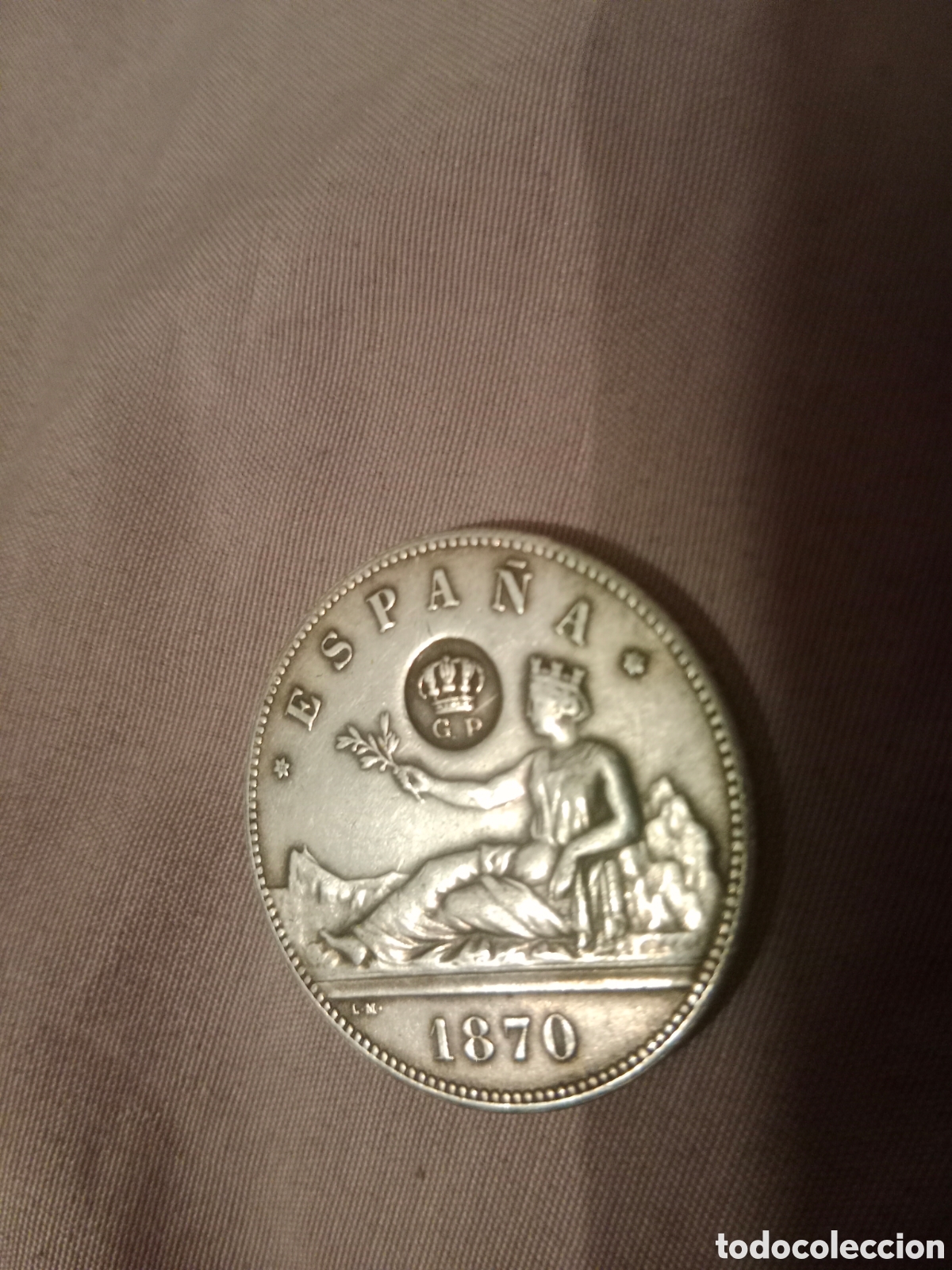 Monedas con errores: Moneda 5 pesetas Espa&ntilde;a del 1870 - Foto 1