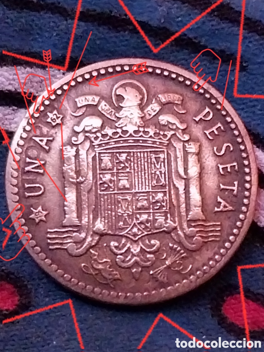 Monedas con errores: 1pts 1953⁶&sup2;, Error MULA Adverso Y Reverso - Foto 3