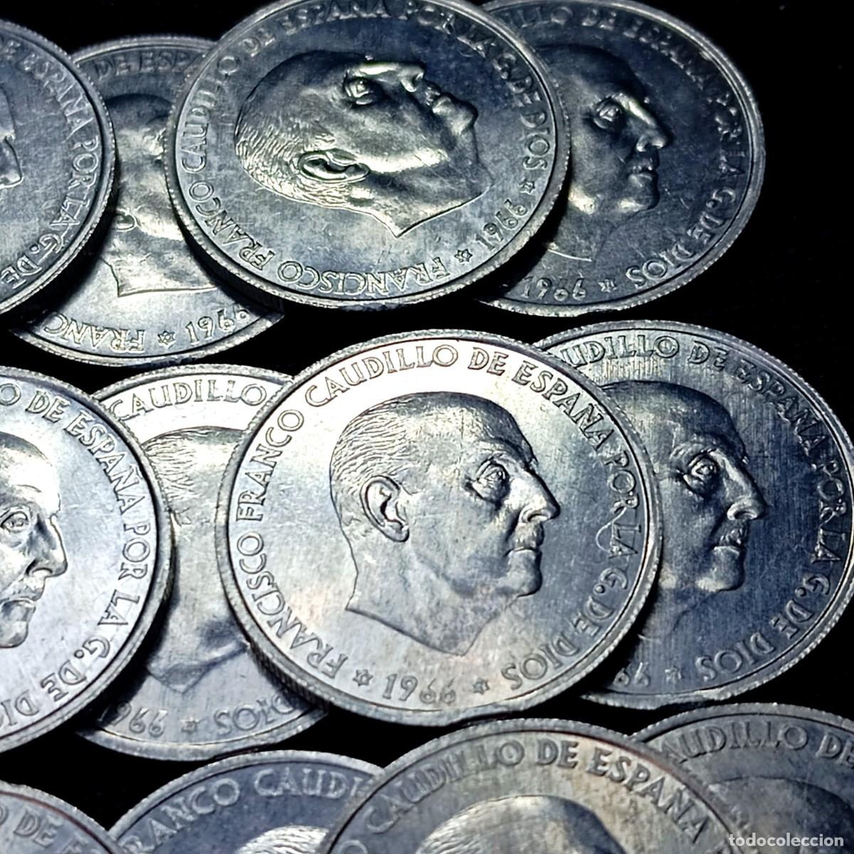 Monedas con errores: ⚜️ BAT2 1. Varios errores. 15 monedas de 50 c&eacute;ntimos 1966 sin circular. Segmentadas y remarcadas - Foto 6