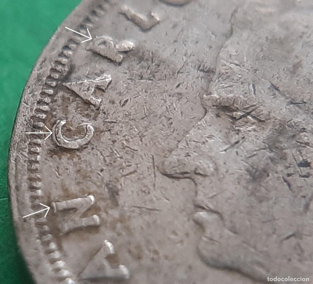 Monedas con errores: (ERROR-ESPA&Ntilde;A(1975*80) 5 PESETAS CON LEYENDA REMARCADA - Foto 9