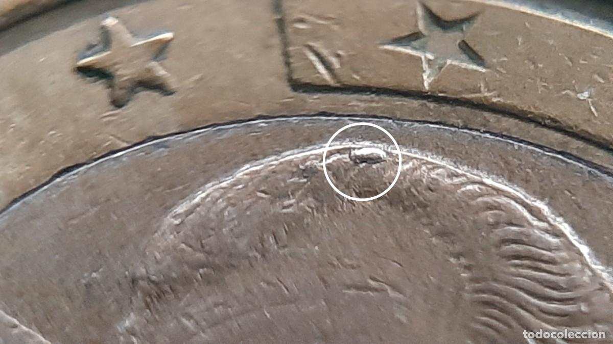 Monedas con errores: (ERROR-ESPA&Ntilde;A)(2021) 1 EURO CON EXCESOS DE METAL - Foto 2