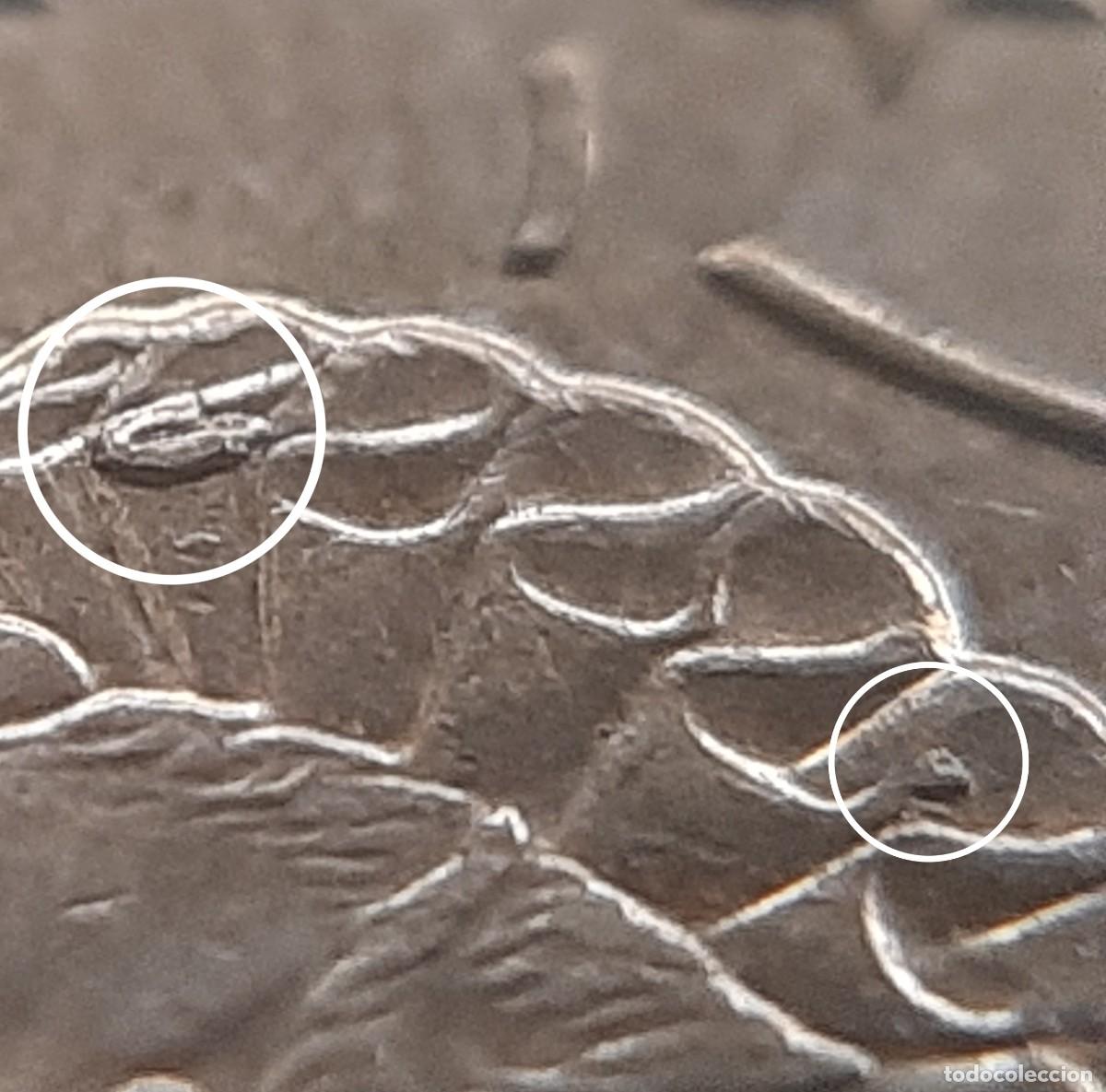Monedas con errores: (ERROR-ESPA&Ntilde;A)(2021) 20 C&Eacute;NTIMOS DE EURO EXCESO DE METAL EN CUELLO - Foto 9