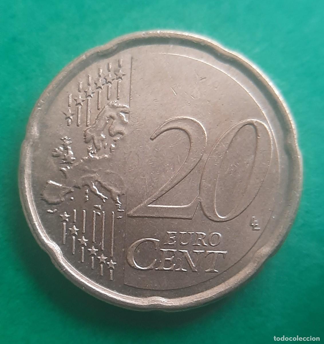 Monedas con errores: (ERROR-ESPA&Ntilde;A)(2021) 20 C&Eacute;NTIMOS DE EURO EXCESO DE METAL EN CUELLO - Foto 10