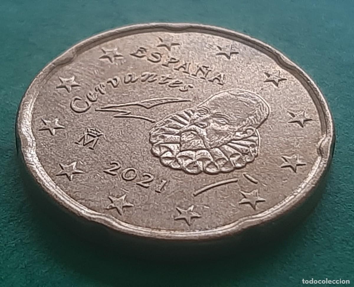 Monedas con errores: (ERROR-ESPA&Ntilde;A)(2021) 20 C&Eacute;NTIMOS DE EURO EXCESO DE METAL EN CUELLO - Foto 13