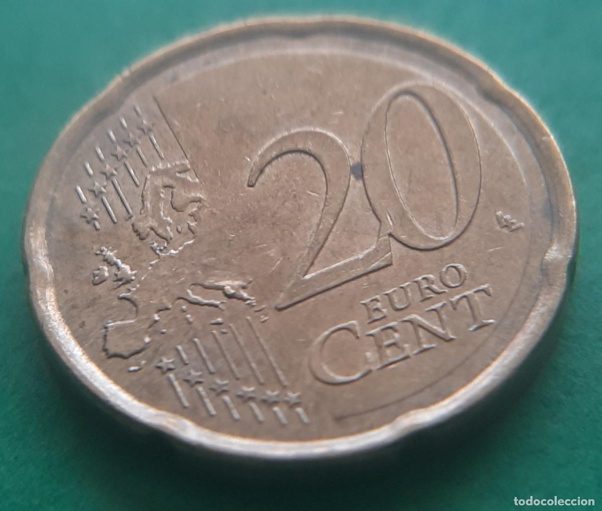 Monedas con errores: (ERROR-ESPA&Ntilde;A)(2016) 20 C&Eacute;NTIMOS DE EURO EXCESO DE METAL EN MAPA DE GRECIA - Foto 7