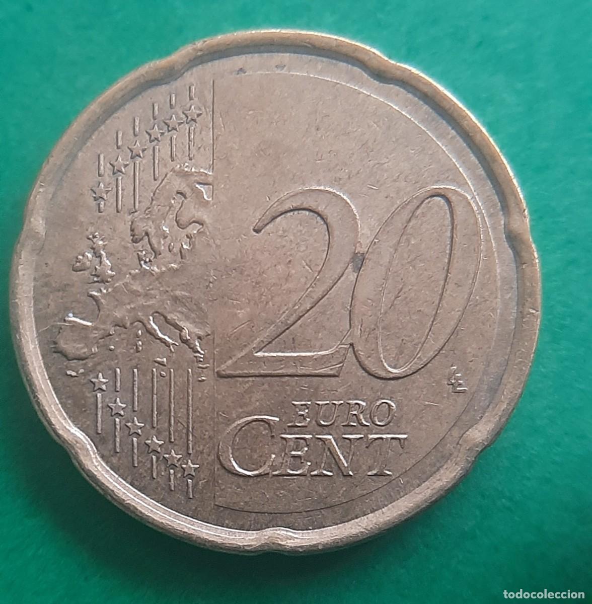 Monedas con errores: (ERROR-ESPA&Ntilde;A)(2016) 20 C&Eacute;NTIMOS DE EURO EXCESO DE METAL EN MAPA DE GRECIA - Foto 11