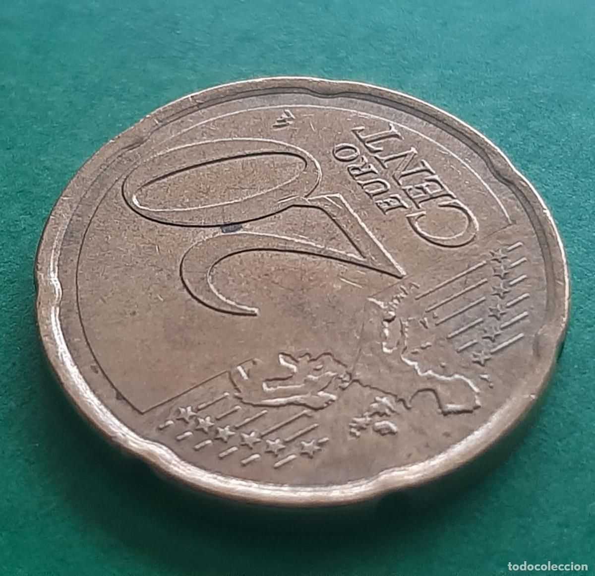 Monedas con errores: (ERROR-ESPA&Ntilde;A)(2016) 20 C&Eacute;NTIMOS DE EURO EXCESO DE METAL EN MAPA DE GRECIA - Foto 12