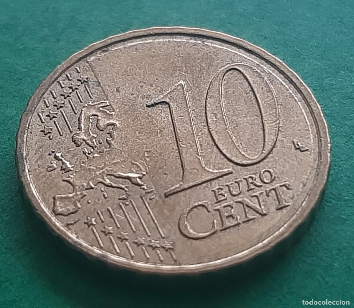 Monedas con errores: (ERROR-ESPA&Ntilde;A)(2018) 10 C&Eacute;NTIMOS DE EURO EXCESO DE METAL EN CABEZA - Foto 13