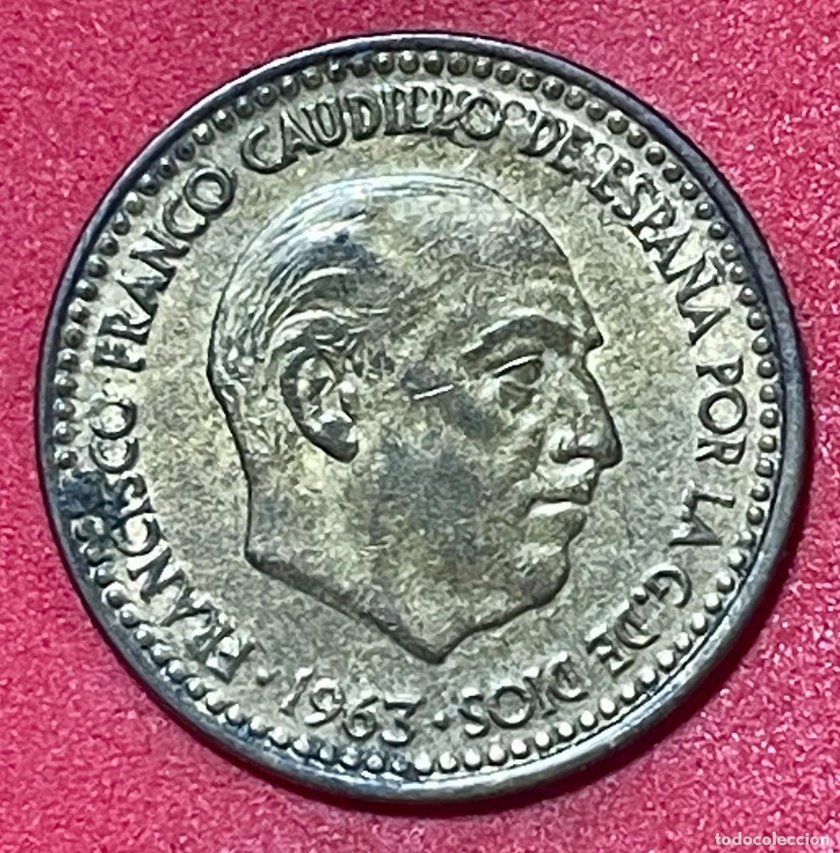 Monedas con errores: * ERROR * 1 peseta a&ntilde;o 1963*65 - Foto 1