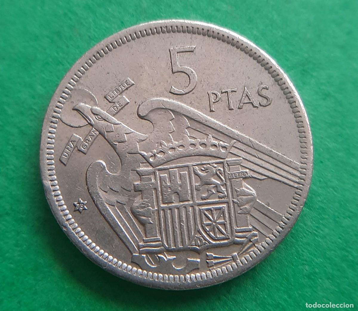 Monedas con errores: (ERROR-ESPA&Ntilde;A)(1957*73) 5 PESETAS CON ERROR LEYENDA REMARCADA EN ANVERSO - Foto 12