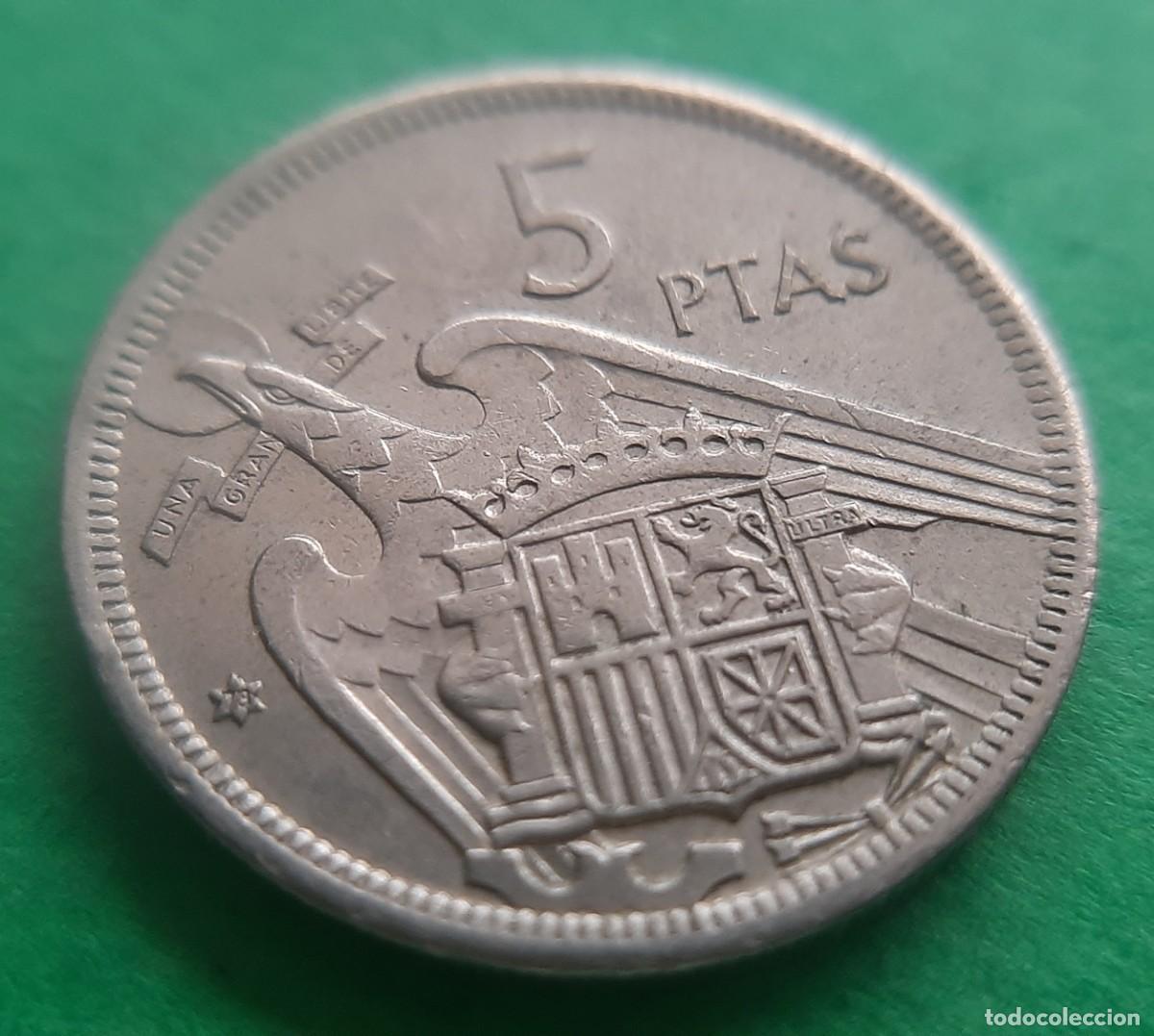 Monedas con errores: (ERROR-ESPA&Ntilde;A)(1957*73) 5 PESETAS CON ERROR LEYENDA REMARCADA EN ANVERSO - Foto 13