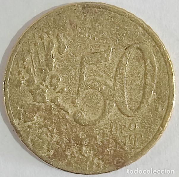 Monedas con errores: 50 CENTIMOS DE EURO CON ERROR, DEFECTUOSA, MONEDA DE ALEMANIA - Foto 3