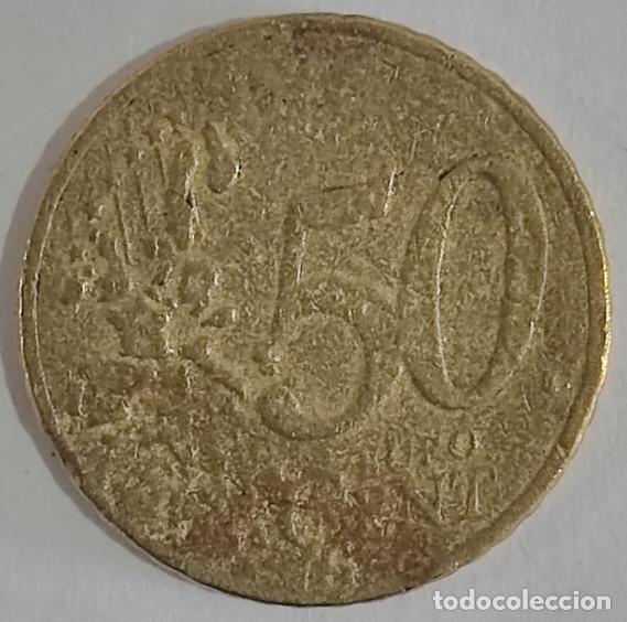 Monedas con errores: 50 CENTIMOS DE EURO CON ERROR, DEFECTUOSA, MONEDA DE ALEMANIA - Foto 4