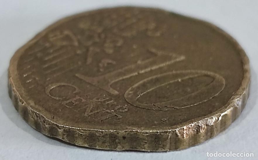 Monedas con errores: 10 CENTIMOS DE EURO CON ERROR, DEFECTUOSA, MONEDA DE ESPA&Ntilde;A CERVANTES 2005 - Foto 3